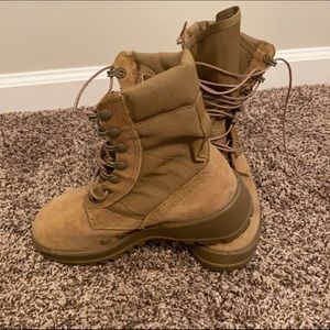 Coyote brown combat boots